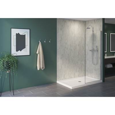 Fleurco Fibo 2-Sided Wall Panel Kit - 72" - 38" in Cracked Cement