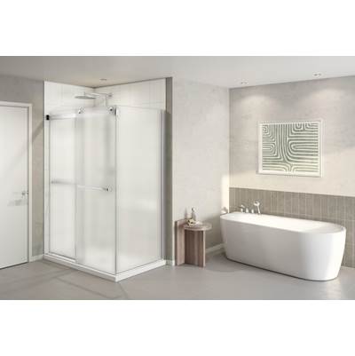 Fleurco Gemini Plus Two-Sided Shower Door - 48" x 36" Left in Chrome