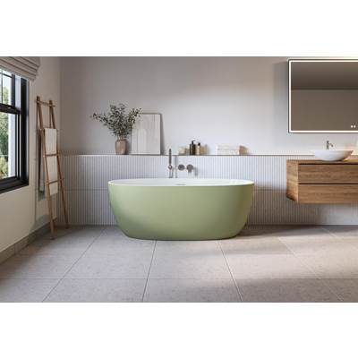 Fleurco Solfege Grande Freestanding Soaking Tub in Champagne