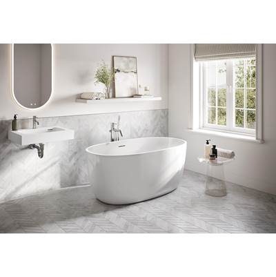 Fleurco Aria Solfege Freestanding Soaking Tub in White