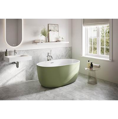 Fleurco Solfege Petite Freestanding Soaking Tub in Rosemary