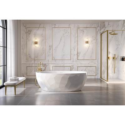 Fleurco Aria Tonnetz Freestanding Soaking Tub - 67" x 32" in White