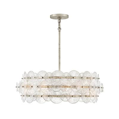 Fredrick Ramond Rene Medium Drum Chandelier in Glacial
