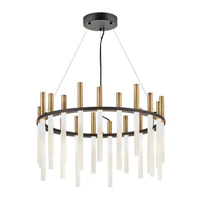 Fredrick Ramond Echo Medium LED Single Tier Chandelier in Black