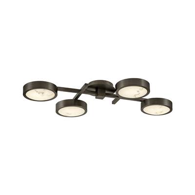 Fredrick Ramond Cava Large Flush Mount Light in Black Oxide