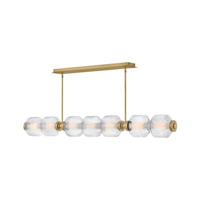 Fredrick Ramond Reign Large Seven Light Linear in Lacquered Brass