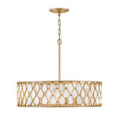 Fredrick Ramond Estie Medium Drum Chandelier in Piastra Gold