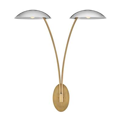 Fredrick Ramond Glenn Wall Sconce - Large Two-Light in Heritage Brass