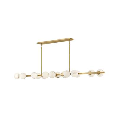Fredrick Ramond Selene Large Fourteen Light Linear in Lacquered Brass