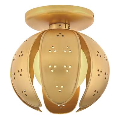 Fredrick Ramond Anthos Small Semi-flush Mount in Unlacquered Brass