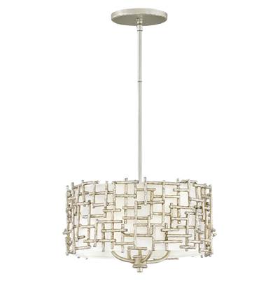 Fredrick Ramond Farrah Drum Pendant in Silver Leaf