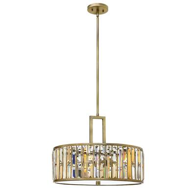 Fredrick Ramond Gemma Drum Pendant in Silver Leaf