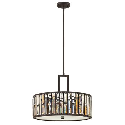 Fredrick Ramond Gemma Drum Pendant in Vintage Bronze