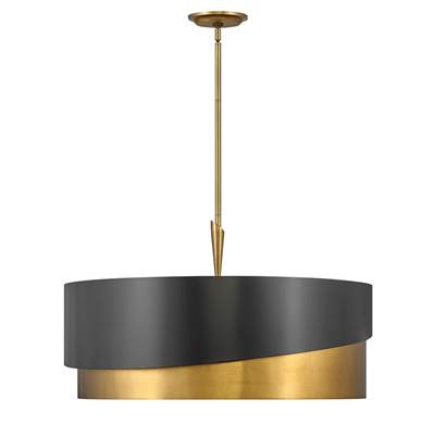 Fredrick Ramond Gigi Drum Chandelier in Heritage Brass