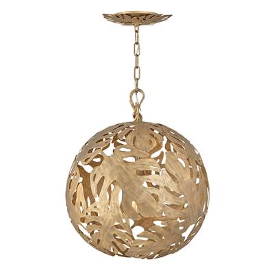 Fredrick Ramond Botanica Chandelier in Burnished Gold