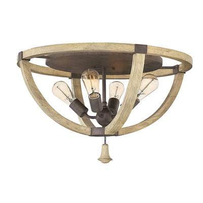 Fredrick Ramond Foyer Middlefield Flush Mount Light in Iron Rust