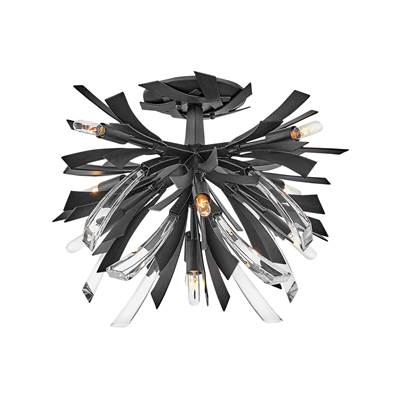 Fredrick Ramond Vida Medium Semi-Flush Mount in Brushed Graphite