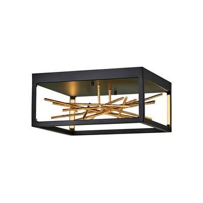Fredrick Ramond Foyer Styx Flush Mount Light in Black