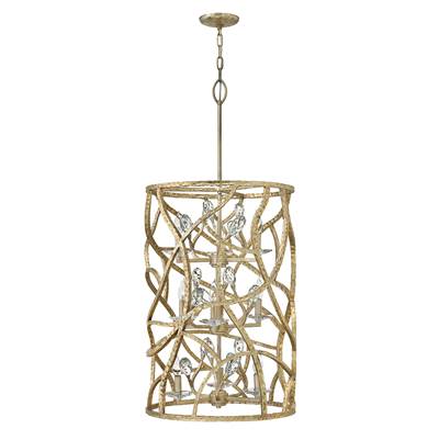 Fredrick Ramond Eve Drum Pendant in Champagne Gold