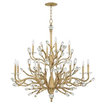 Fredrick Ramond Eve Multi Tier Chandelier - Foyer in Champagne Gold