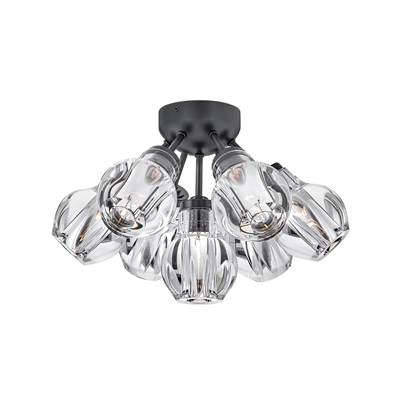 Fredrick Ramond Elise Medium Semi-Flush Mount in Black White