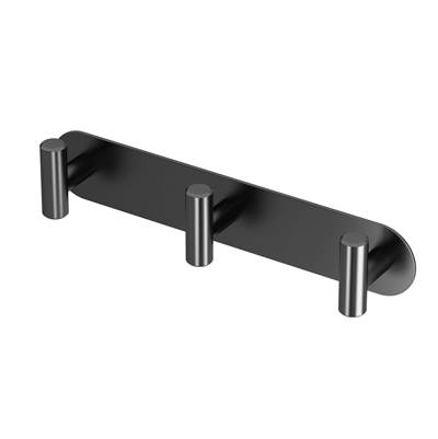 Gatco Latitude II Triple Robe Hook - 11"L in Matte Black