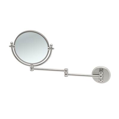 Gatco Swing Arm Wall Mirror - 7.5'' Dia. in Satin Nickel
