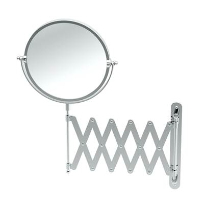 Gatco Premier Accordion Wall Mirror - 7.5'' Dia. - 3X Magnification in Chrome