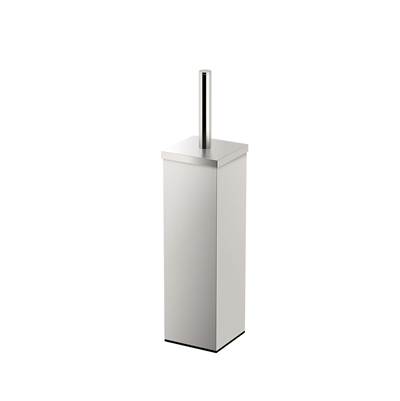 Gatco Elegant Square Toilet Brush Holder in Satin Nickel