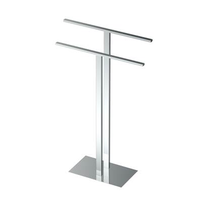 Gatco Modern Floor Towel Shelf in Chrome