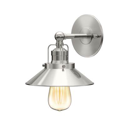 Gatco Modern Farmhouse Metal Single Sconce in Satin Nickel