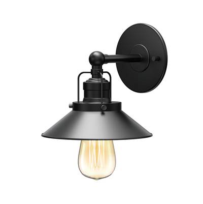 Gatco Modern Farmhouse Metal Single Sconce in Matte Black