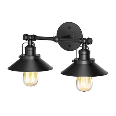 Gatco Modern Farmhouse 2-Light Vanity Light in Matte Black