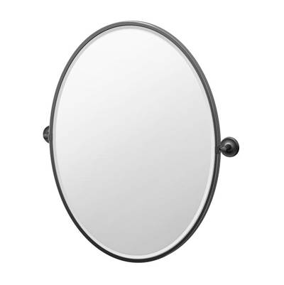Gatco Designer II 33''H Framed Oval Mirror in Matte Black