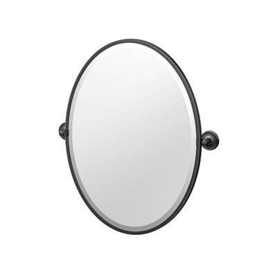 Gatco Designer II 27.5''H Framed Oval Mirror in Matte Black
