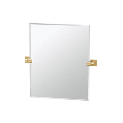 Gatco Elevate Framed Rectangle Mirror - 24''H in Brushed Brass