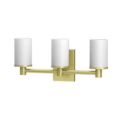 Gatco Modern Farmhouse 3-Light Vanity Sconce in Brushed Brass