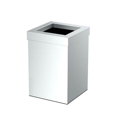 Gatco Square Trash Can - 11.875"H in Chrome