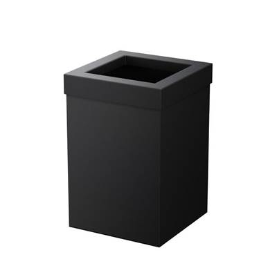 Gatco Square Trash Can - 11.875"H in Matte Black