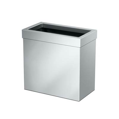 Gatco Rectangular Trash Can - 11.875"H in Chrome