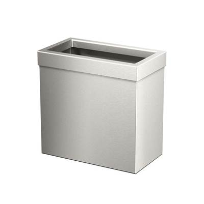 Gatco Rectangular Trash Can - 11.875"H in Satin Nickel