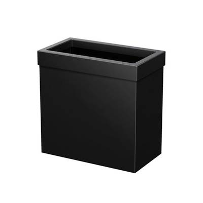Gatco Rectangular Trash Can - 11.875"H in Matte Black