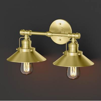 Gatco Modern Farmhouse 2-Light Vanity Light in Brushed Brass
