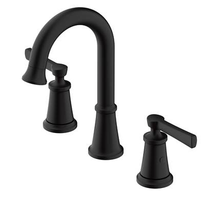 Gerber Northerly 2-Handle Widespread Lavatory Faucet - 50/50 Touch Down Drain - 1.2 GPM in Satin Black