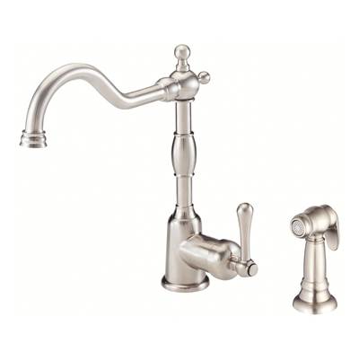 Gerber Plumbing Opulence Kitchen Faucet - Single Handle - Side Spray - 1.75 GPM in Stainless Steel