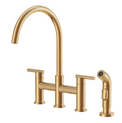 Gerber Plumbing Parma Kitchen Bridge Faucet - Side Spray - 1.75 GPM in Brushed Bronze