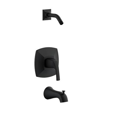 Gerber Plumbing Vaughn 1H Tub and Shower Trim - Treysta Cartridge - Less Showerhead in Satin Black