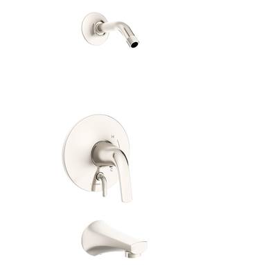 Gerber Plumbing Lemora 1H Tub and Shower Trim - Treysta Cartridge - Diverter on Valve - Less Showerhead in Brushed Nickel
