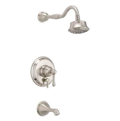 Gerber Plumbing Opulence 1H Tub and Shower Trim - Treysta Cartridge - Diverter on Valve - 5-Function Showerhead - 1.75 GPM in Brushed Nickel