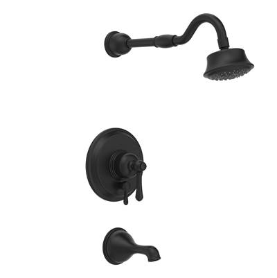 Gerber Plumbing Opulence 1H Tub and Shower Trim - Treysta Cartridge - Diverter on Valve - 5-Function Showerhead - 1.75 GPM in Satin Black